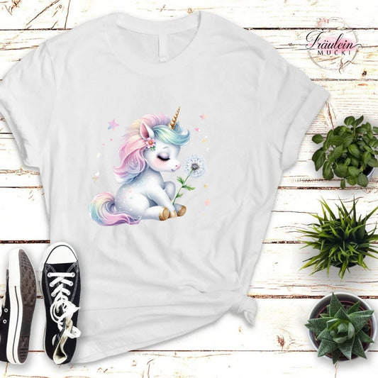 Bügelbild Einhorn mit Pusteblume