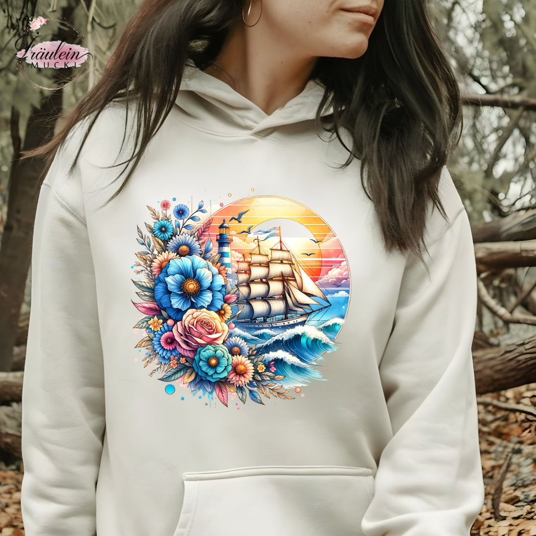 Bügelbild maritim Flowers