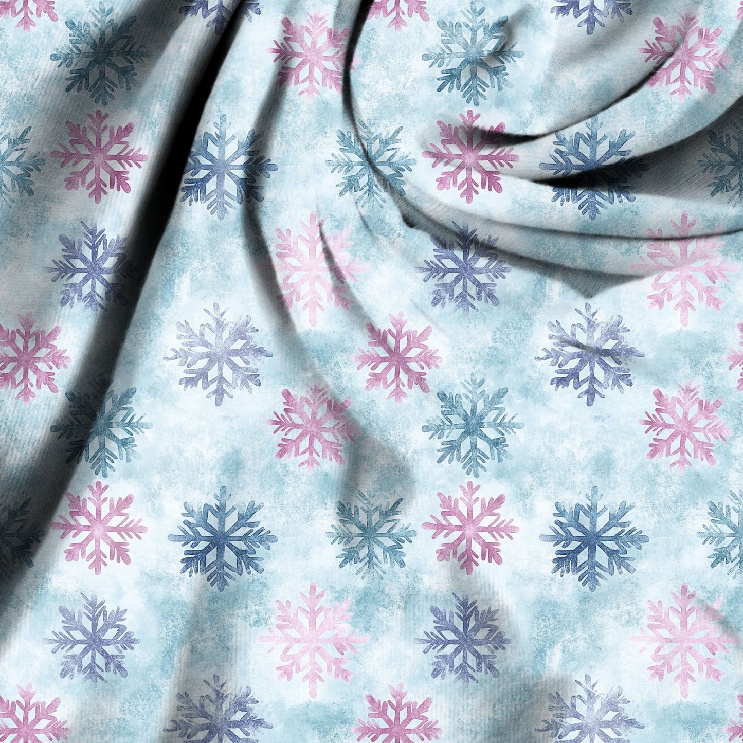 Schneeflocken blau pink