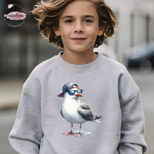 Bügelbild Coole Möwe
