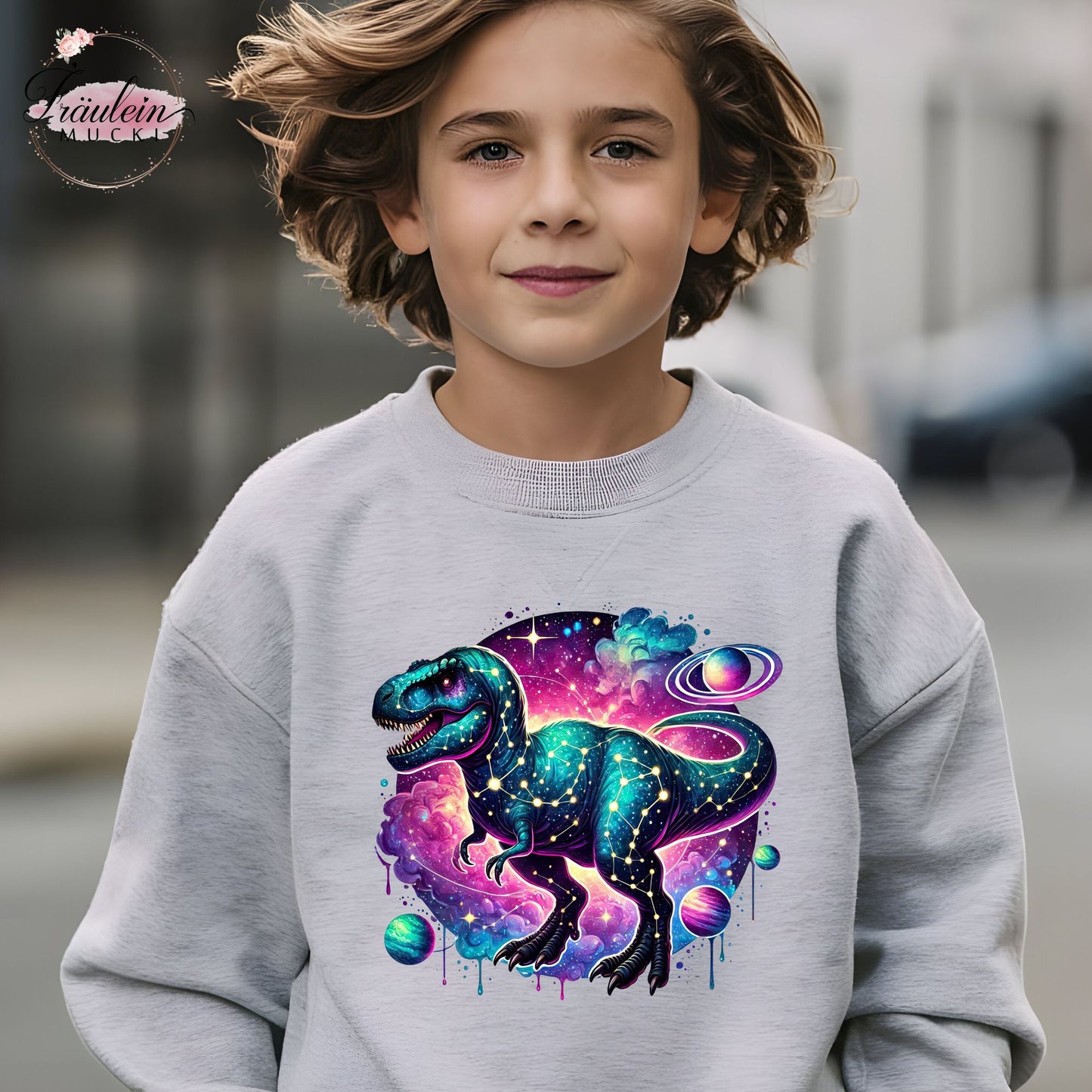 Bügelbild Space Dino