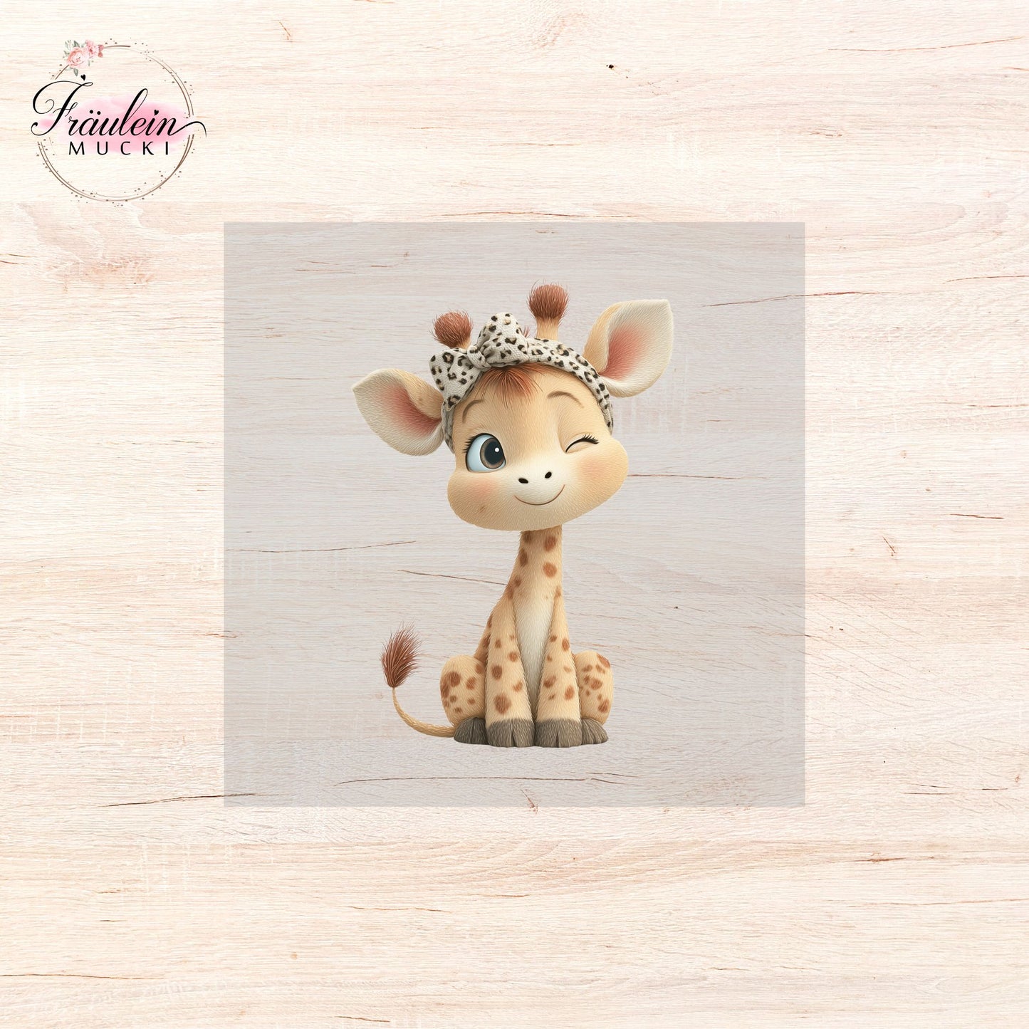 Bügelbild Leo Giraffe