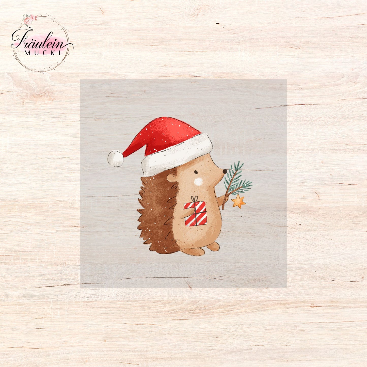 Bügelbild Christmas Hedgehog