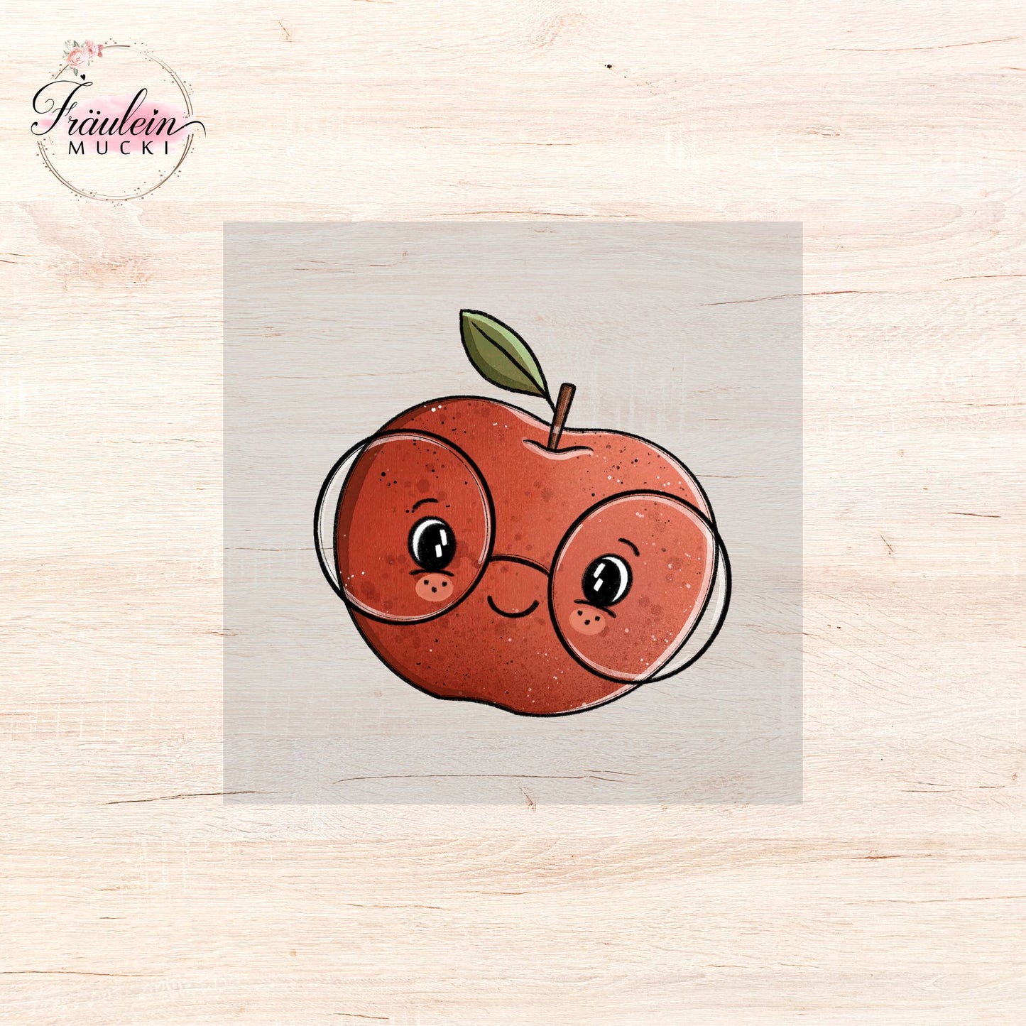 Bügelbild Herbstigelchen Apfel