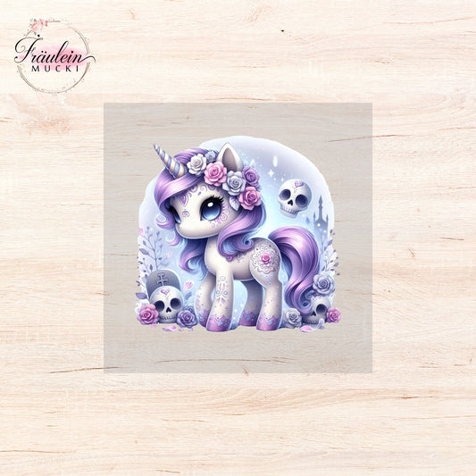 Bügelbild Sugar Skull Einhorn