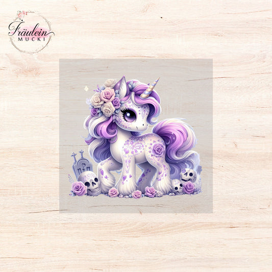 Bügelbild Sugar Skull Einhorn