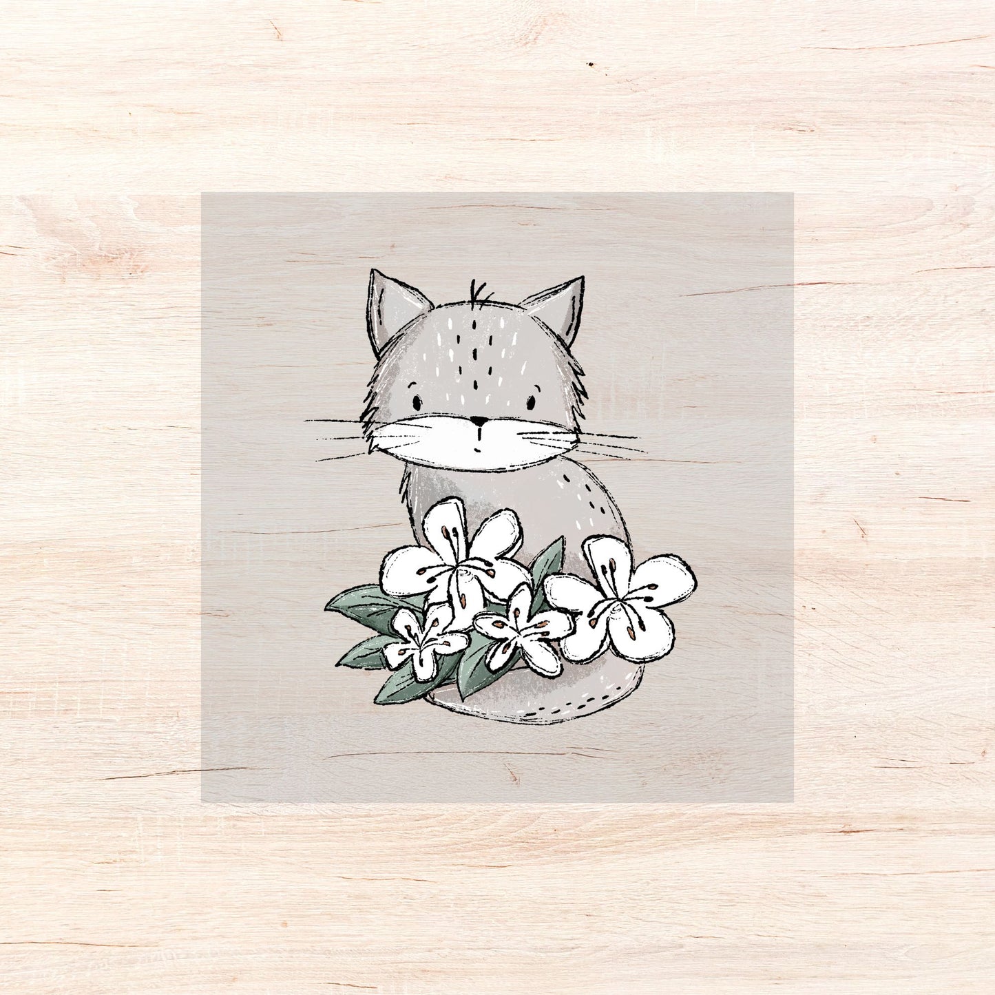 Bügelbild Cherry Kitty