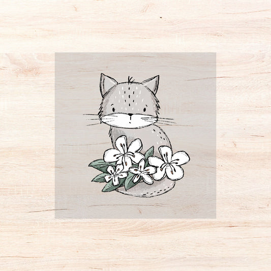 Bügelbild Cherry Kitty