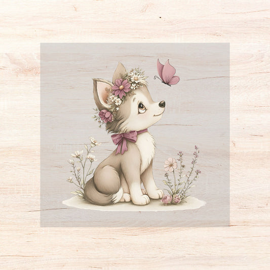 Bügelbild Floral Animals