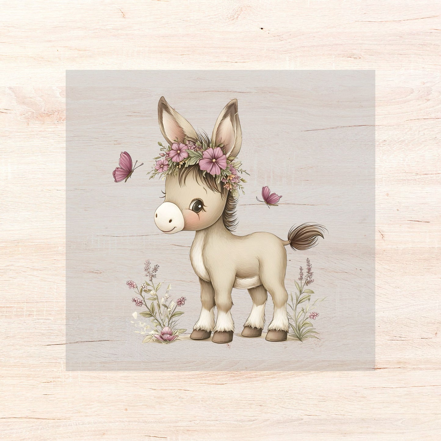 Bügelbild Floral Animals