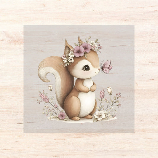 Bügelbild Floral Animals