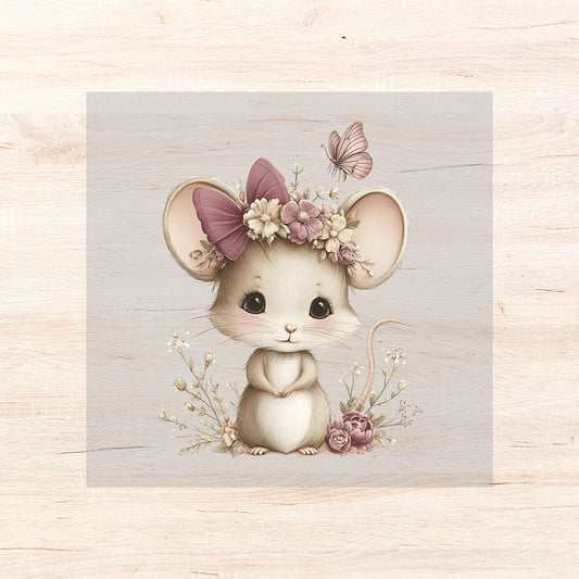 Bügelbild Floral Animals