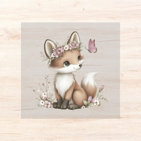 Bügelbild Floral Animals