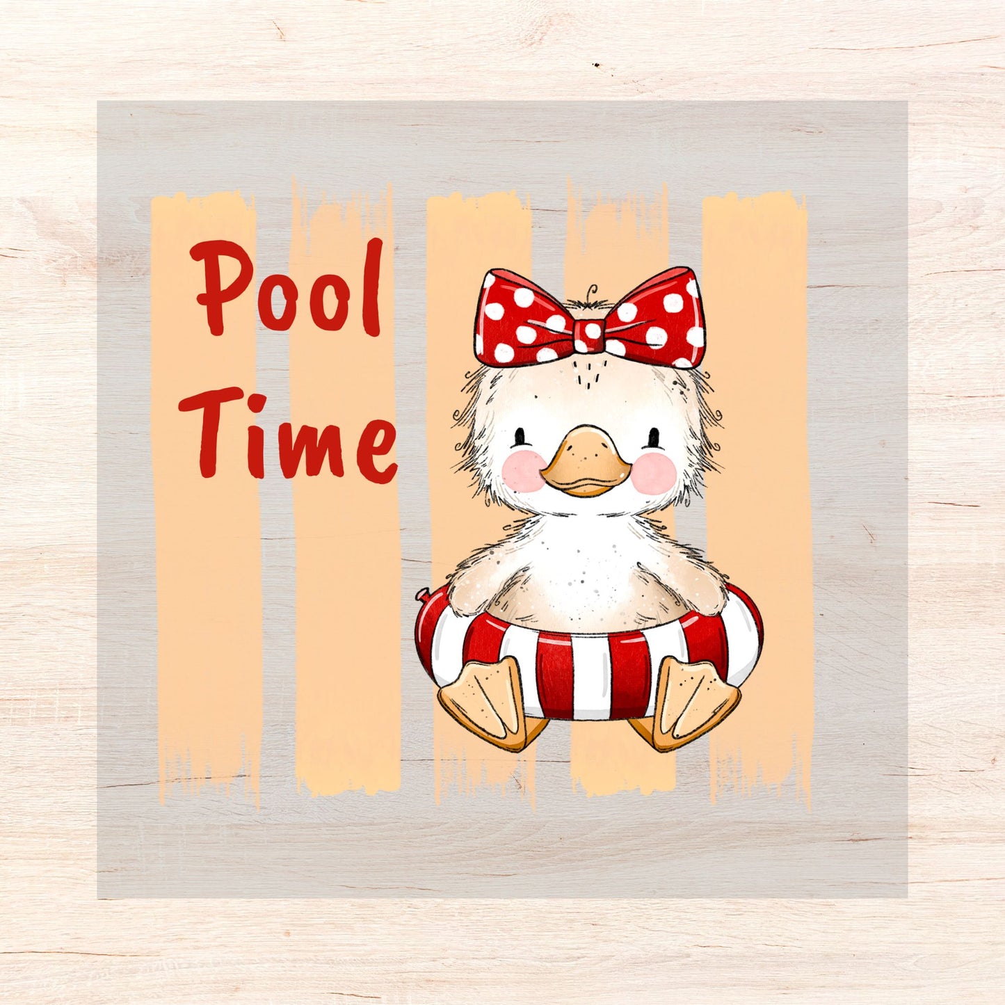 Bügelbild Pool Time