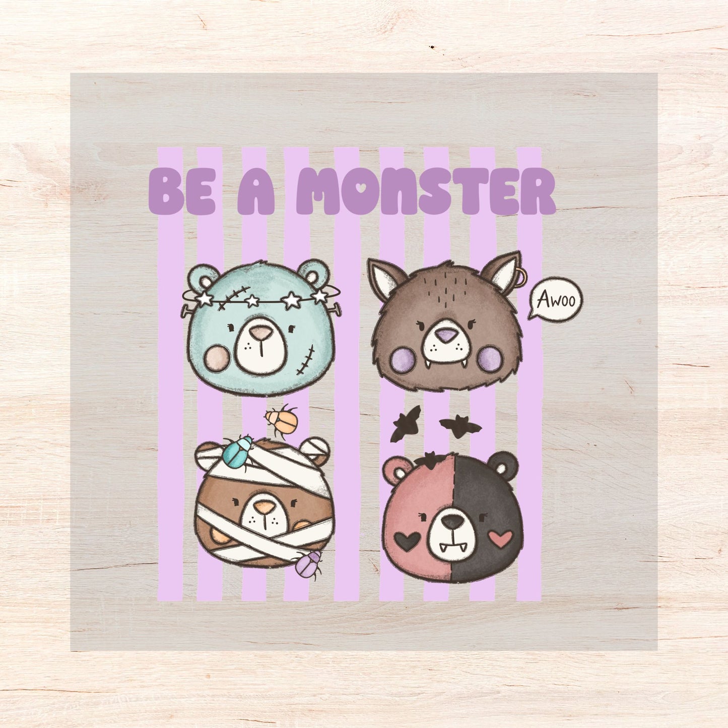 Bügelbild Be a Monster