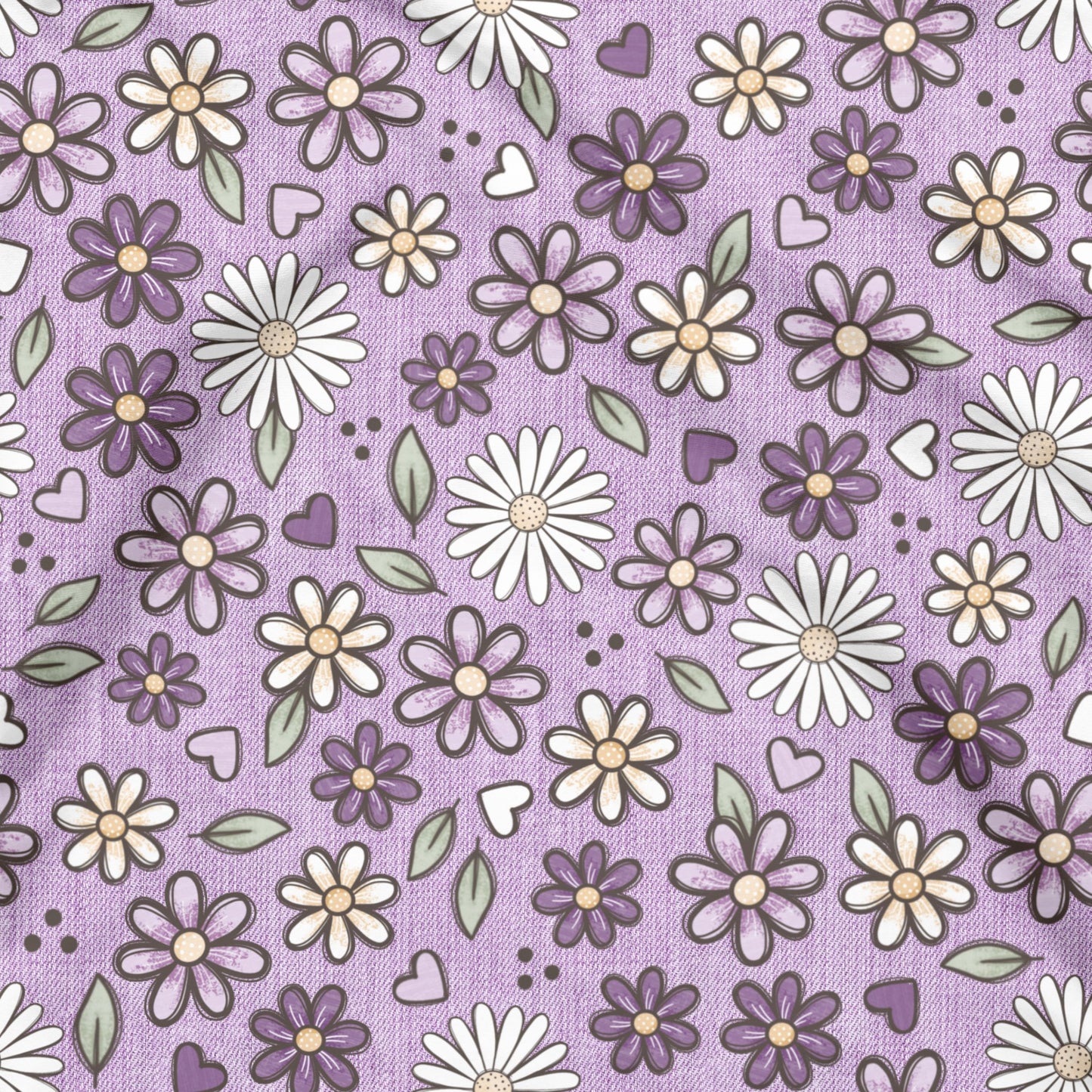 Denim Blumenwiese Flieder