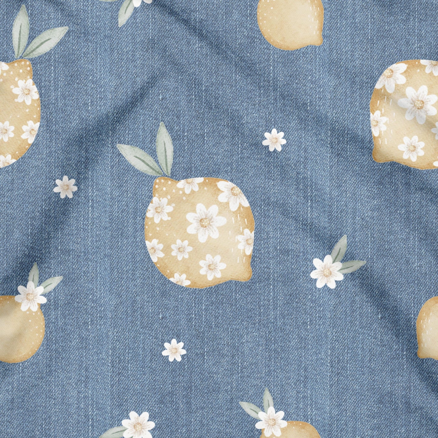 Denim Flower Citrus
