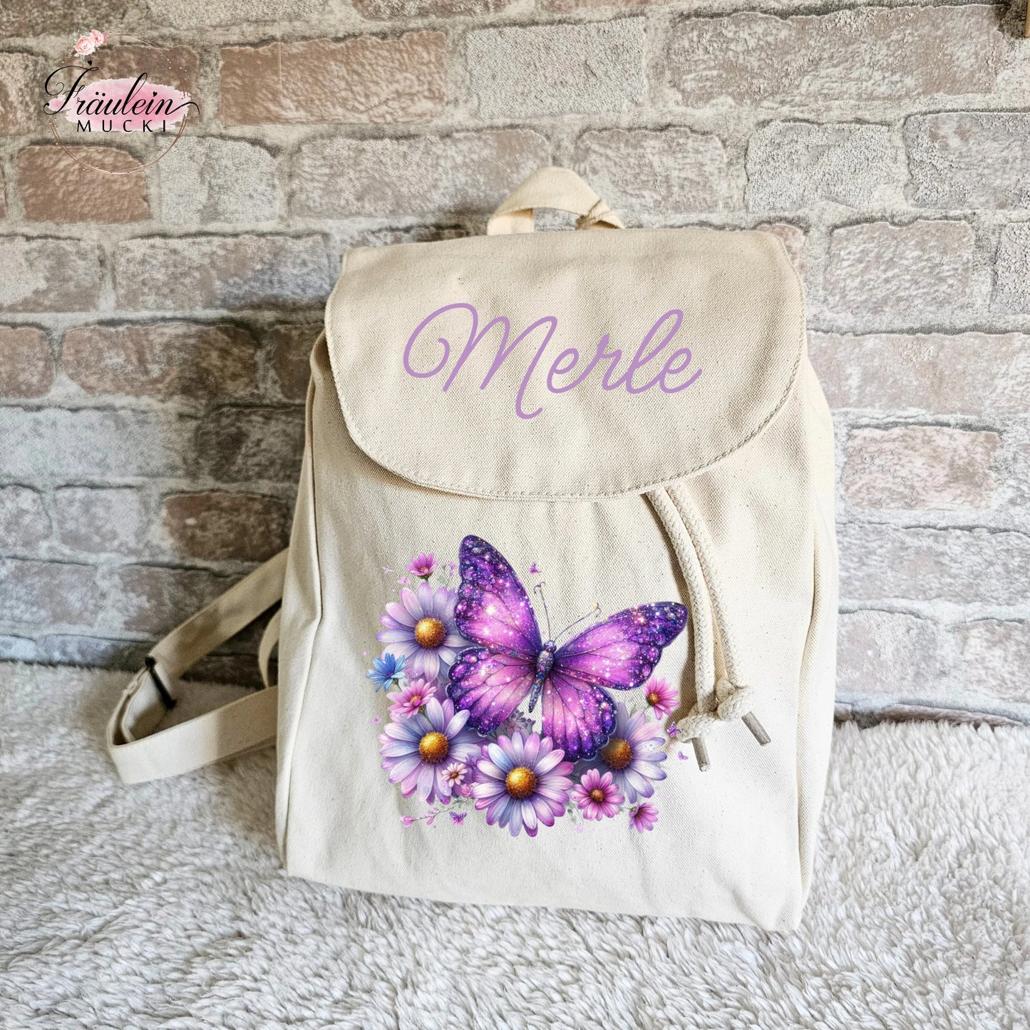 Rucksack Schmetterling lila