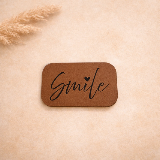 Kunstlederlabel Smile