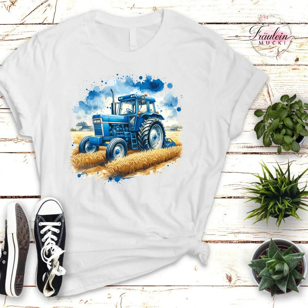 Bügelbild Traktor Watercolor