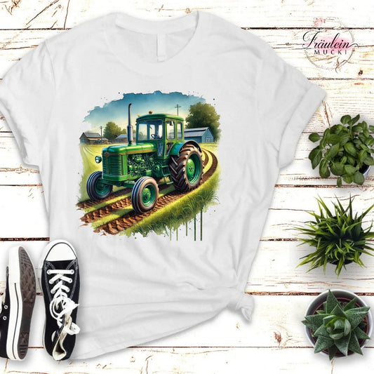 Bügelbild Traktor Watercolor