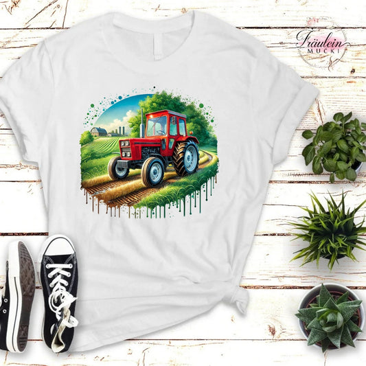 Bügelbild Traktor Watercolor