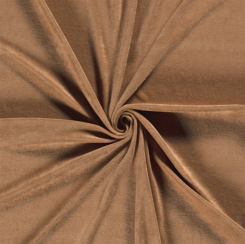 Stretch Frottee Uni Terracotta