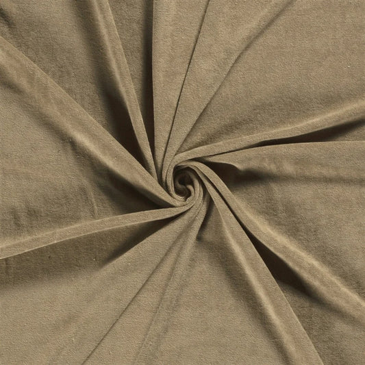 Stretch Frottee Uni Kamel